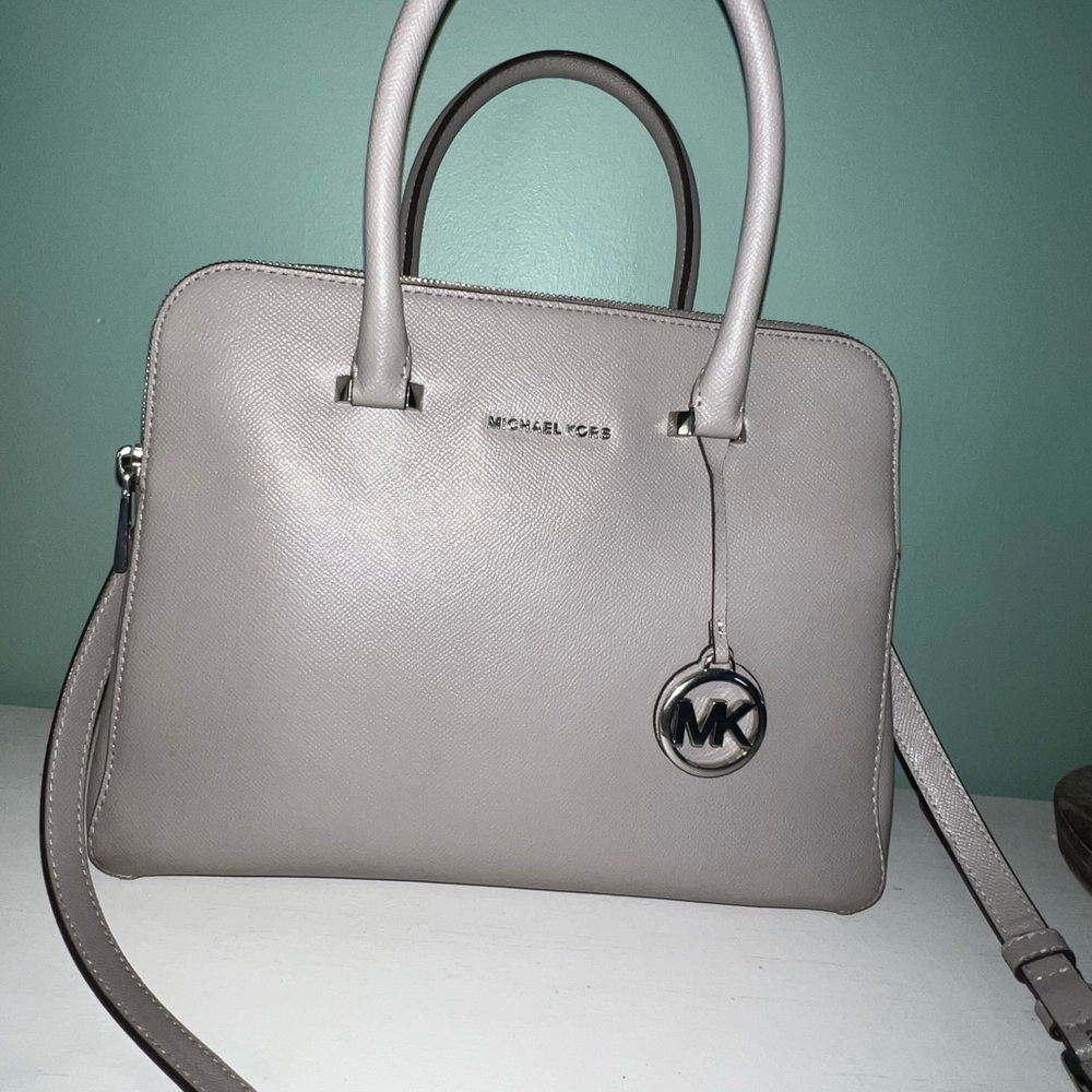 Michael Kors Grey Leather Satchel